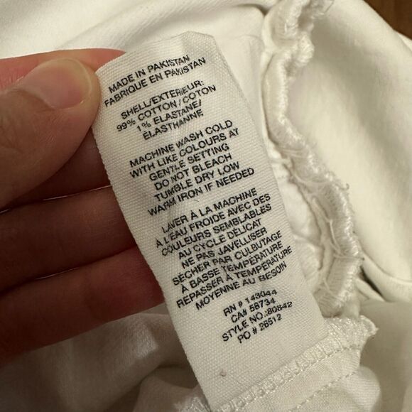 AVEC LES FILLES Jean Romper White Denim Cotton Stretch *Missing Belt* - Picture 9 of 11